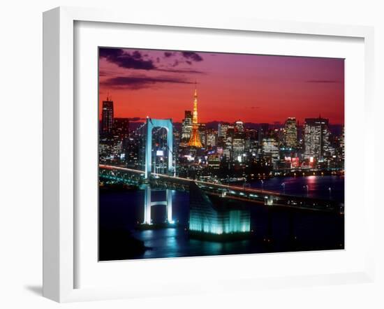 Evening View of Rainbow Bridge-null-Framed Photographic Print