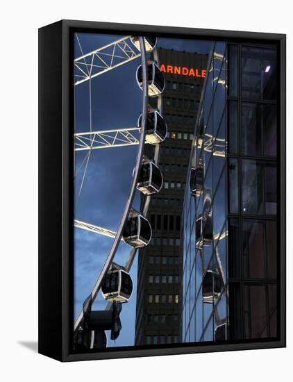 Evening View of the Manchester Wheel, Manchester, England, United Kingdom, Europe-Richardson Peter-Framed Premier Image Canvas