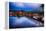 Evening View of the New Hope-Lambertville Bridge, New Hope, Pennsylvania-George Oze-Framed Premier Image Canvas