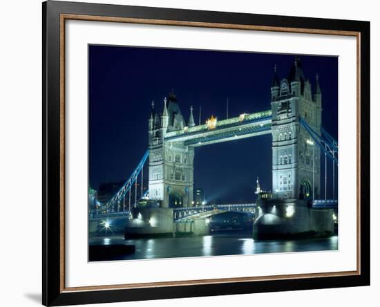 Evening View of The Tower Bridge, London, England-Walter Bibikow-Framed Photographic Print