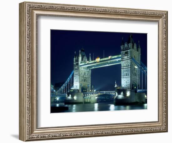 Evening View of The Tower Bridge, London, England-Walter Bibikow-Framed Photographic Print