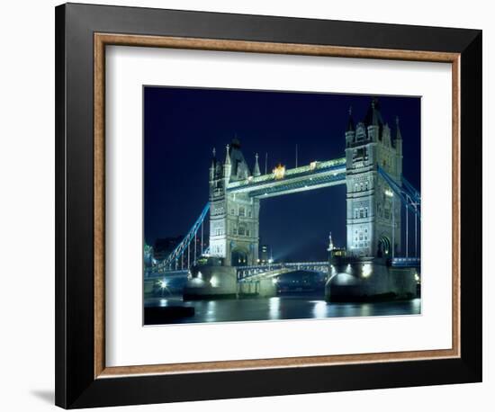 Evening View of The Tower Bridge, London, England-Walter Bibikow-Framed Photographic Print