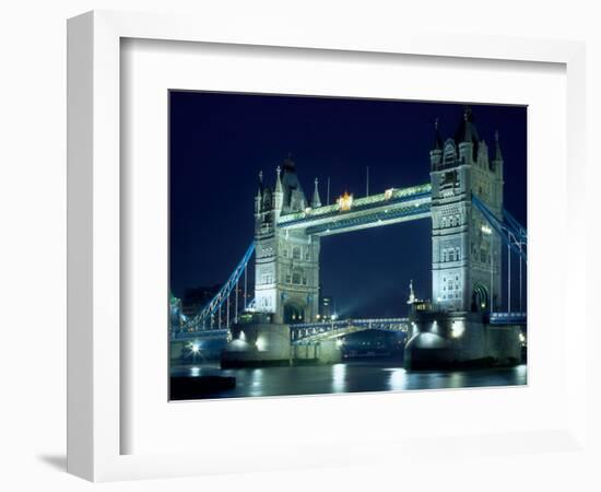 Evening View of The Tower Bridge, London, England-Walter Bibikow-Framed Photographic Print