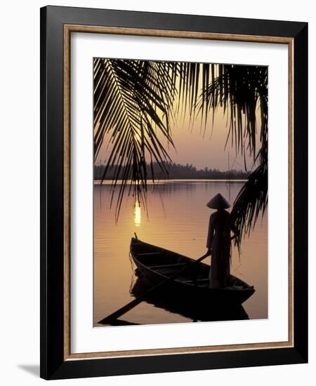 Evening View on the Mekong River, Mekong Delta, Vietnam-Keren Su-Framed Photographic Print