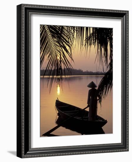 Evening View on the Mekong River, Mekong Delta, Vietnam-Keren Su-Framed Photographic Print