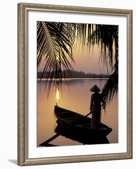 Evening View on the Mekong River, Mekong Delta, Vietnam-Keren Su-Framed Photographic Print