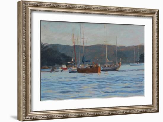 Evening Yachts Salcombe, 2016-Jennifer Wright-Framed Giclee Print