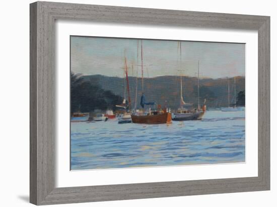 Evening Yachts Salcombe, 2016-Jennifer Wright-Framed Giclee Print