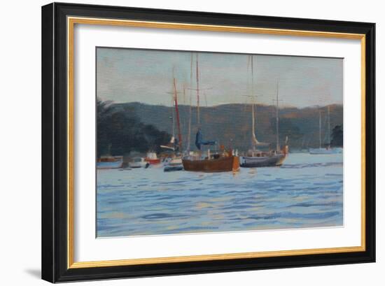 Evening Yachts Salcombe, 2016-Jennifer Wright-Framed Giclee Print