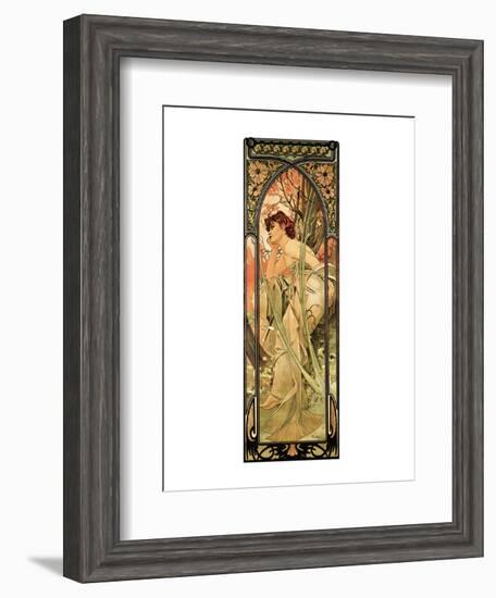 Evening-Alphonse Mucha-Framed Premium Giclee Print