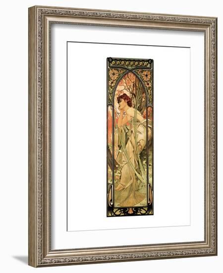 Evening-Alphonse Mucha-Framed Premium Giclee Print