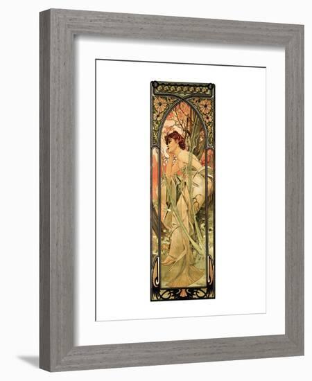 Evening-Alphonse Mucha-Framed Premium Giclee Print