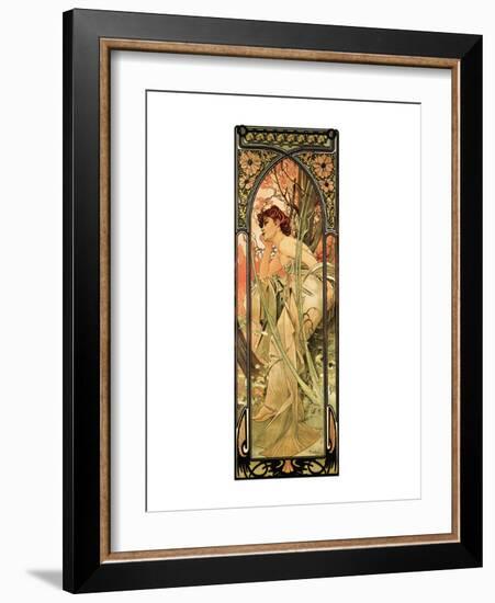 Evening-Alphonse Mucha-Framed Premium Giclee Print