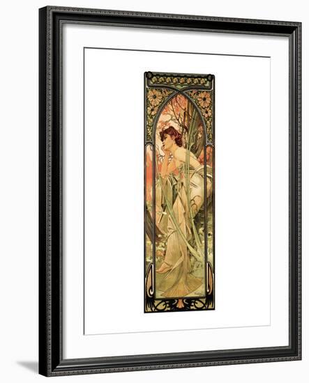 Evening-Alphonse Mucha-Framed Premium Giclee Print