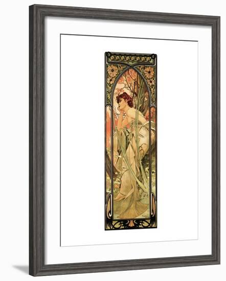 Evening-Alphonse Mucha-Framed Premium Giclee Print