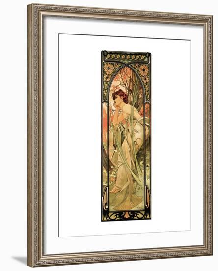 Evening-Alphonse Mucha-Framed Premium Giclee Print