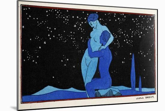 Evening-Georges Barbier-Mounted Giclee Print