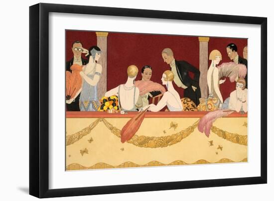 Eventails, 1924-Georges Barbier-Framed Giclee Print