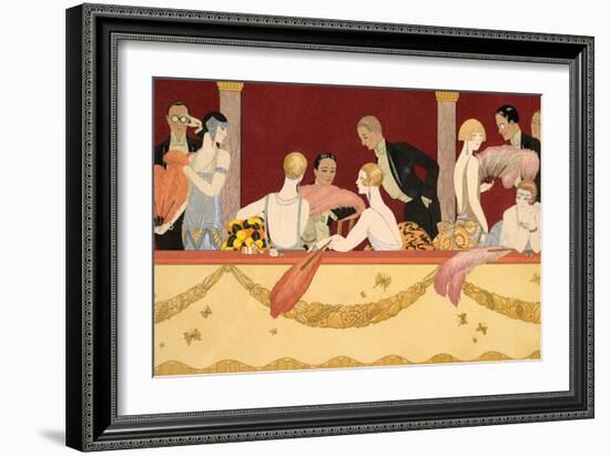 Eventails, 1924-Georges Barbier-Framed Giclee Print