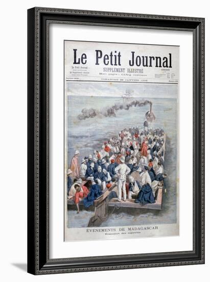 Events in Madagascar: the Repatriation of French Troops, 1896-Oswaldo Tofani-Framed Giclee Print