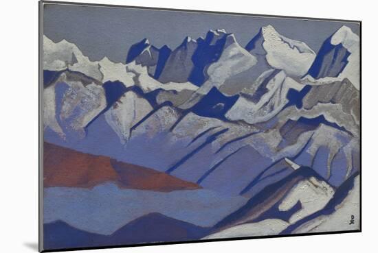 Everest, 1936 (Tempera on Cardboard)-Nicholas Roerich-Mounted Giclee Print