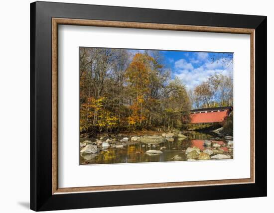 Everett Road Covered Bridge on Furnace Run Cree, Cuyahoga National Park, Ohio-Chuck Haney-Framed Photographic Print