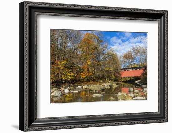 Everett Road Covered Bridge on Furnace Run Cree, Cuyahoga National Park, Ohio-Chuck Haney-Framed Photographic Print