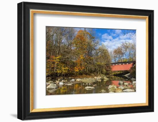 Everett Road Covered Bridge on Furnace Run Cree, Cuyahoga National Park, Ohio-Chuck Haney-Framed Photographic Print