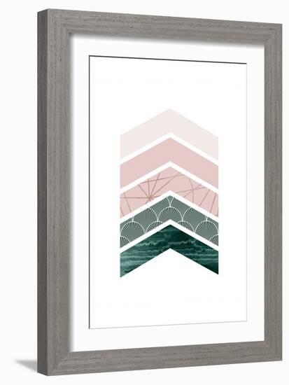 Evergreen Blush Geo 1-Urban Epiphany-Framed Art Print