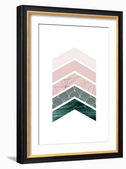 Evergreen Blush Geo 1-Urban Epiphany-Framed Art Print