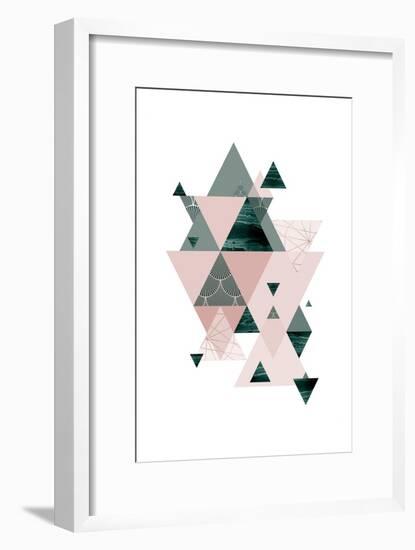 Evergreen Blush Geo 2-Urban Epiphany-Framed Art Print