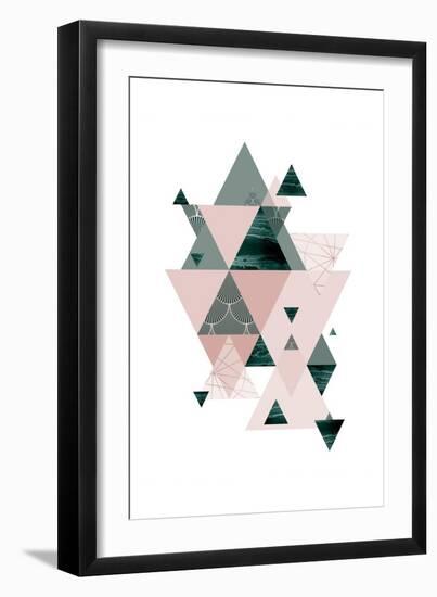 Evergreen Blush Geo 2-Urban Epiphany-Framed Art Print