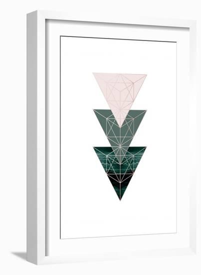 Evergreen Blush Geo 4-Urban Epiphany-Framed Art Print