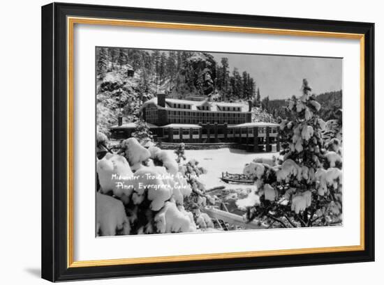 Evergreen, Colorado - Troutdale-at-the-Pines in Midwinter-Lantern Press-Framed Art Print