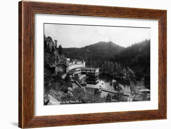 Evergreen, Colorado - Troutdale-in-the-Pines Resort-Lantern Press-Framed Art Print