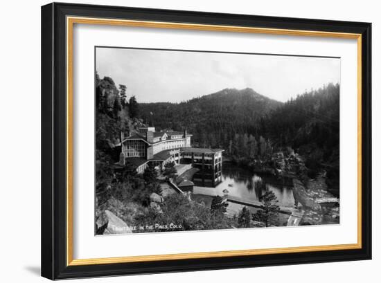 Evergreen, Colorado - Troutdale-in-the-Pines Resort-Lantern Press-Framed Art Print