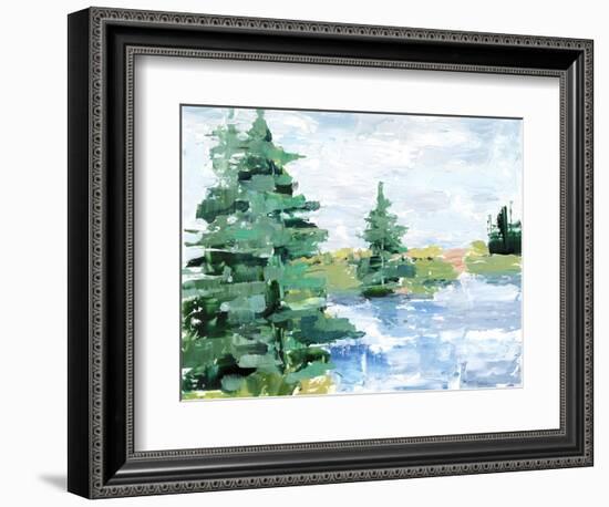 Evergreen Lake I-Ethan Harper-Framed Art Print