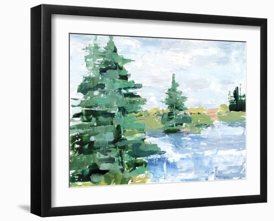 Evergreen Lake I-Ethan Harper-Framed Art Print