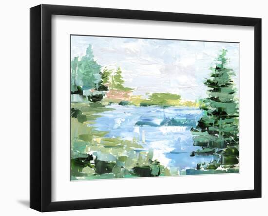 Evergreen Lake II-Ethan Harper-Framed Art Print