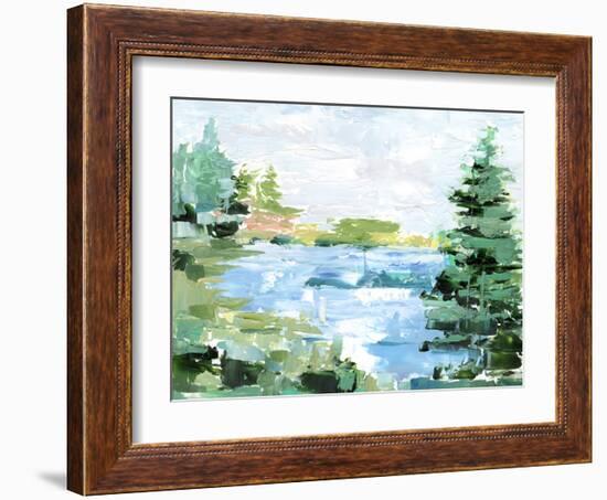 Evergreen Lake II-Ethan Harper-Framed Art Print