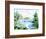 Evergreen Lake II-Ethan Harper-Framed Art Print