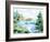 Evergreen Lake II-Ethan Harper-Framed Art Print