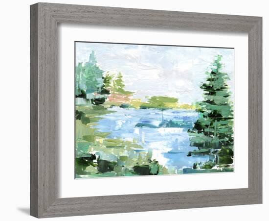 Evergreen Lake II-Ethan Harper-Framed Art Print