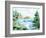 Evergreen Lake II-Ethan Harper-Framed Art Print