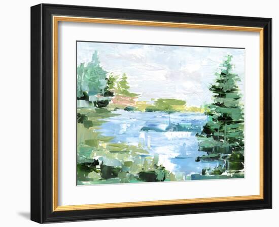 Evergreen Lake II-Ethan Harper-Framed Art Print