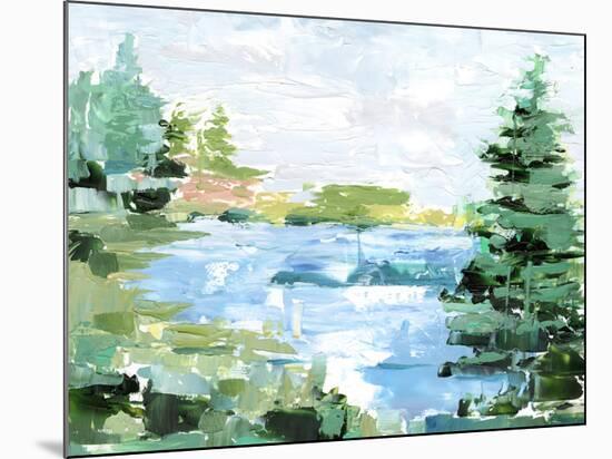 Evergreen Lake II-Ethan Harper-Mounted Art Print