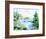 Evergreen Lake II-Ethan Harper-Framed Art Print