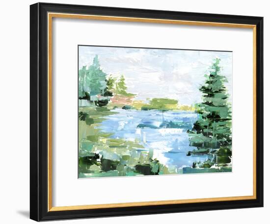 Evergreen Lake II-Ethan Harper-Framed Art Print