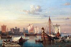 Wikingerschiffe auf der Themse-Everhardus Koster-Framed Giclee Print