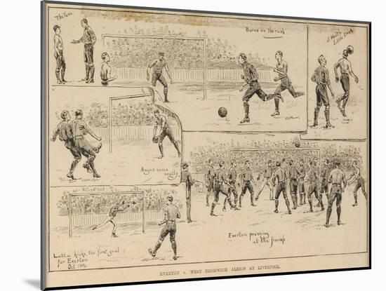 Everton V. West Bromich Albion at Liverpool-null-Mounted Giclee Print
